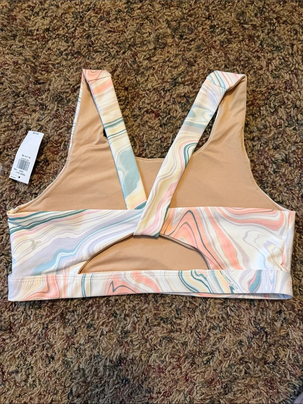 Old Navy Marble-Print Kids Sports Bra
